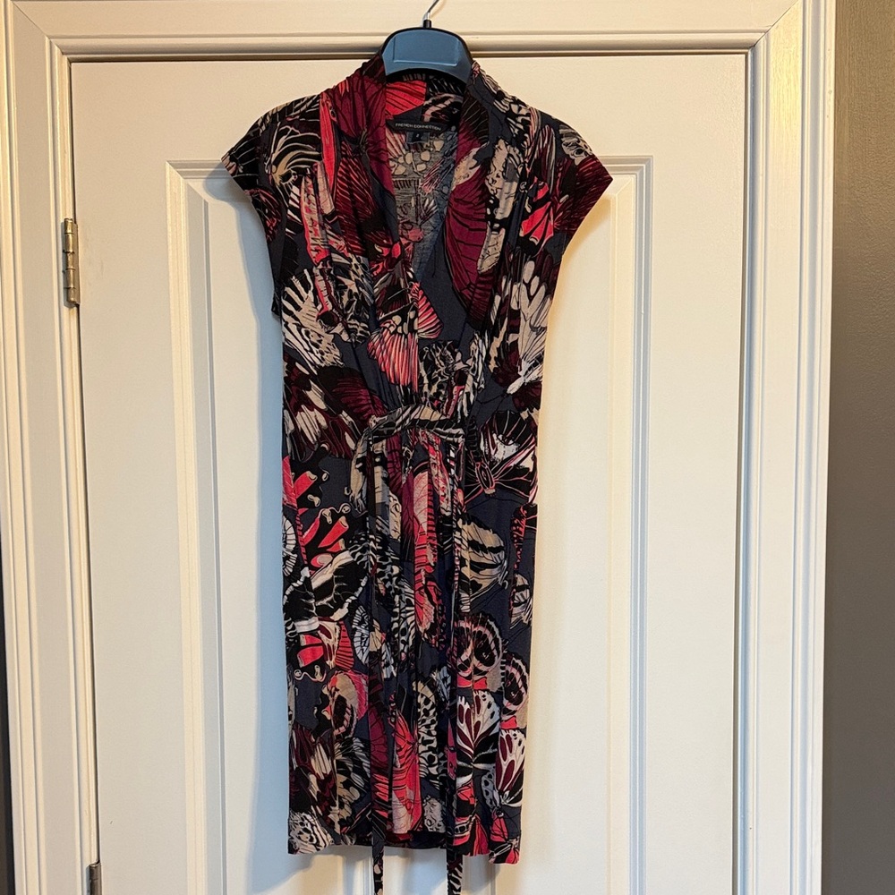French Connection VINTAGE Butterfly Patterned Short Dress